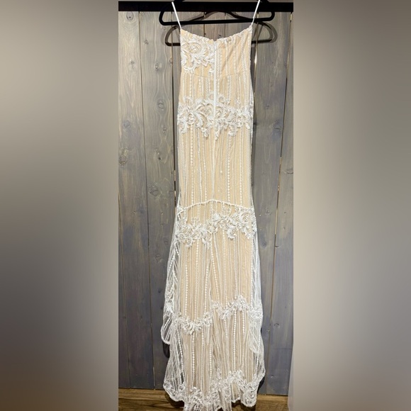 Lulus Ever Thine white lace Strapless Dress - Picture 5 of 14